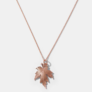 9ct Rose Gold Maple Leaf Pendant