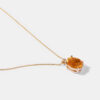 9ct Yellow Gold Citrine Necklace close-up