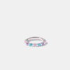 Sterling Silver Multi-Colored Baguette Ring