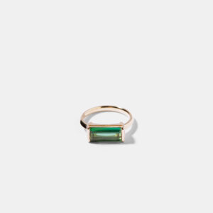 Yellow Gold Ring with Green Tourmaline